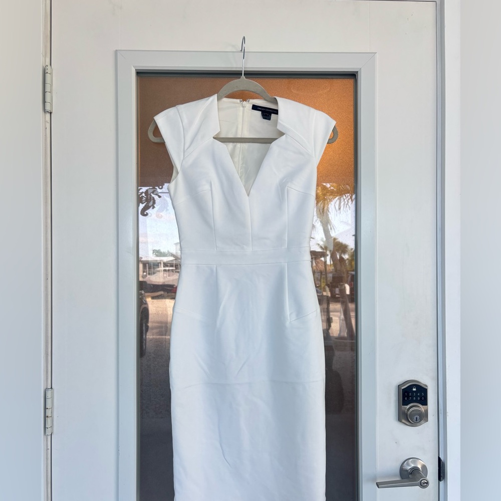 French Connection Elegant White Dress - Picture 3 of 5